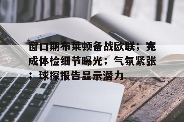 窗口期布莱顿备战欧联；完成体检细节曝光；气氛紧张；球探报告显示潜力的简单介绍-英雄联盟